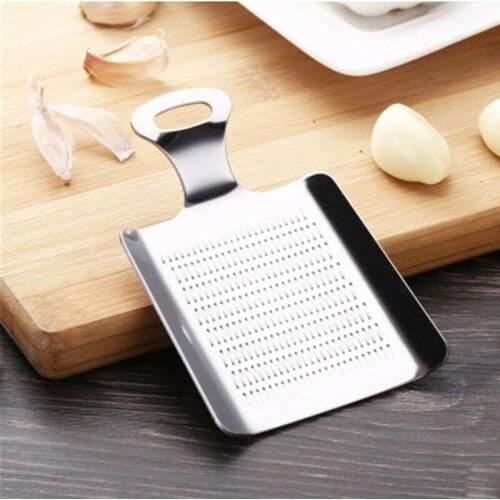1pcs Stainless Steel Ginger Garlic Wasabi Grater Crusher Garlic Press Device Chopper Cutter Home Kitchen Tools