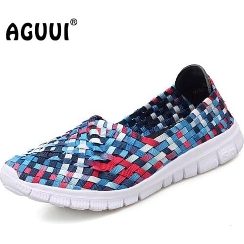 Size 35-42 Handmade Summer Women Weaving Shoes Lightweight Breathable Loafers Walking Sneakers Zapatos Mujer