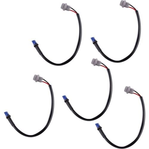 Universal 5Pcs T10 Car Extension Wiring Harness Adapter Socket For 168 175 194 W5W 2825 921 License Plate Working Light Bulbs