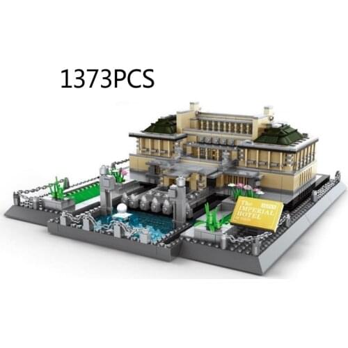 Japan World famous modern Architecture lmperial Hotel TOKYO building block model bricks educational toys collection
