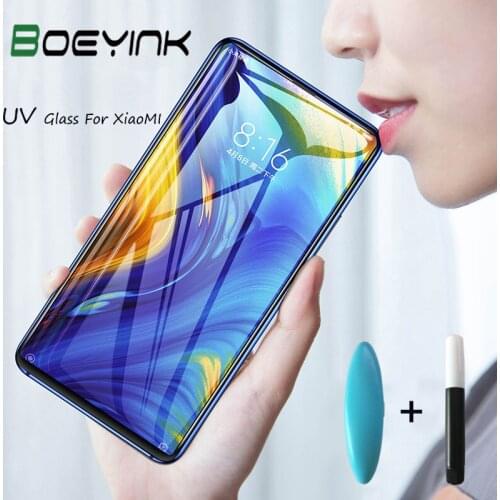 UV Glue Sceen Protector For Xiaomi Mi 8 Lite Liquid UV Tempered Glass RedMi 5 Plus Note 5 Pro Note 5A PocoPhone F1 RedMI 6 MIX 3