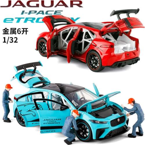 1:32 Scale Alloy Diecast Metal Super Sports Car Model For JAGUAR I-PACE Collection Model Pull Back Toys Car With Sound&Light