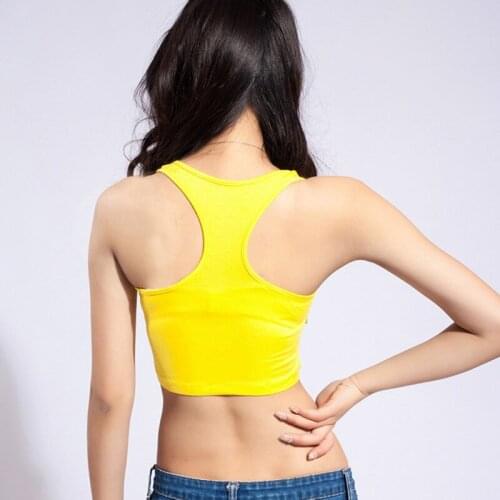 1pcs Navel exposed yoga short racer vest womens pure cotton summer inner wear tight sexy base outer wear fitness tank top women