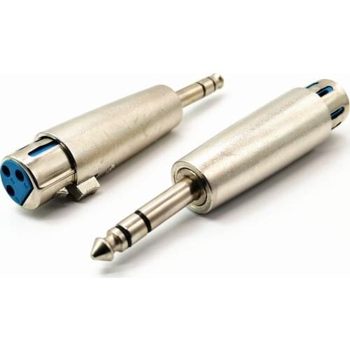 3 Pin Microphone Transform TRS Male to Female Adapter XLR Male to 1/4" 6.35mm Stereo Mic Connector Converter Plug