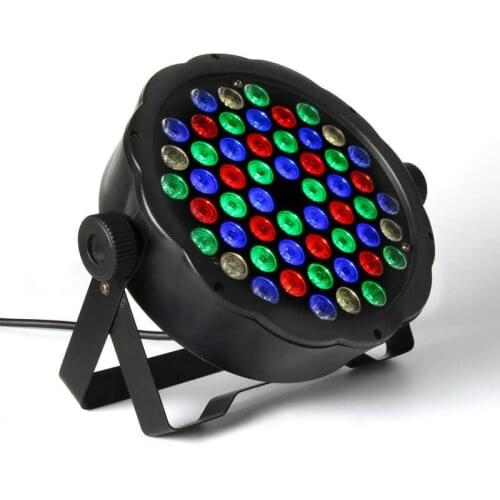 54x3W RGBW LED Flat Colorful Par Light DMX512 Control For DJLive Disco Family Party Bar Stage Effect Light Fast Shipping