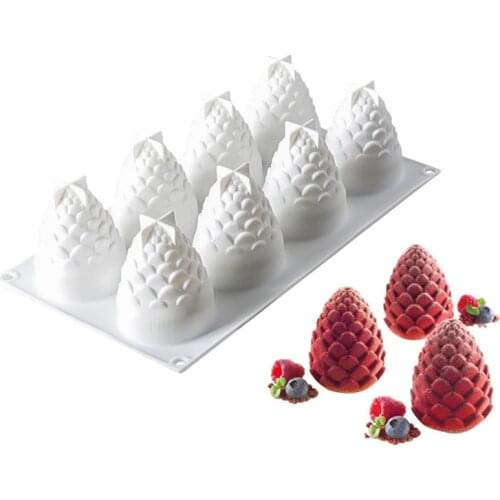 8 Cavitys Pine Cones Silicone Mold Candle Molds DIY Handmade Candle Making 3D Aromatherapy Candles Beeswax