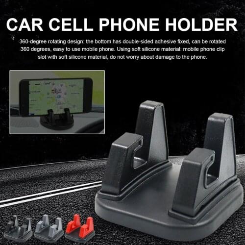 Car Desktop Universal Rotary Phone Holder Instrument Panel Navigation Stand Car Cell Phone Holder 360 Degree Rotate Telefoonhoud