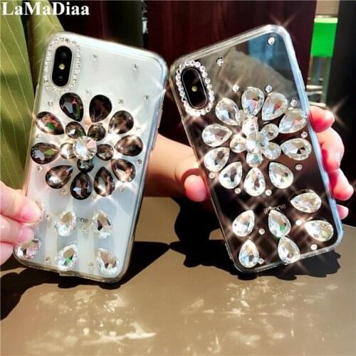 Luxury Bling Jewelled Rhinestone Crystal Diamond Soft Phone Case For Xiaomi mi 5X 6X A2 8 9 SE Lite 10 Pro MAX 2 3 Note 10 Pro