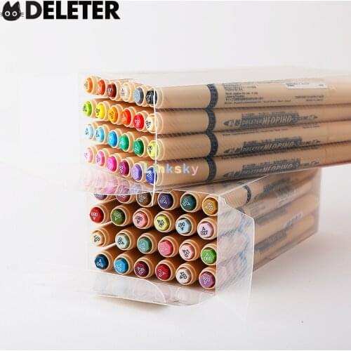 Deleter Neopiko-3 Watercolor Markers, Dual Tip for Fabric or Paper Comic Manga Graphic Illustration,Non-Toxic water based ink