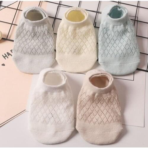 Baby Ankle Sock new solid color children Sock small diamond thin mesh breathable Kids boat socks meia infantil