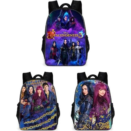 Disney Descendants Backpack Kids School Bags Toddler Teenagers Boys Girls Student Travel Book Bag Chidlren Gifts Xmas Halloween