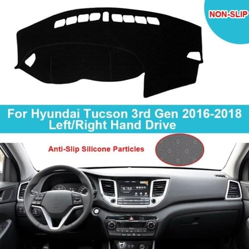 Flannel Suede Polyester Car Dashboard Cover Dash Mat For Hyundai Tucson 3rd Gen 2016 2017 2018 Dashmat Carpet Cape Protector