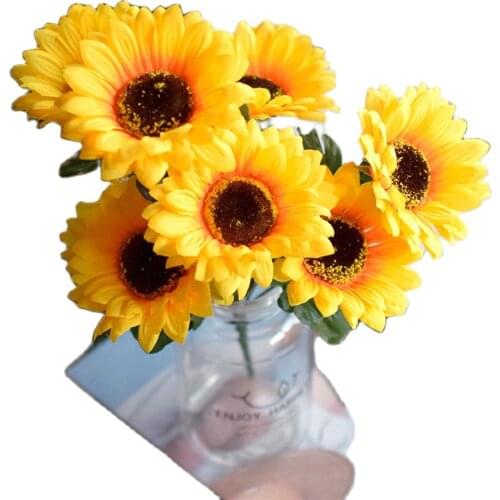 Sunflower Simulation Bouquet Simulation Artificial Sunflower Chrysanthemum Immortal Flower Wedding Holiday Party Decoration