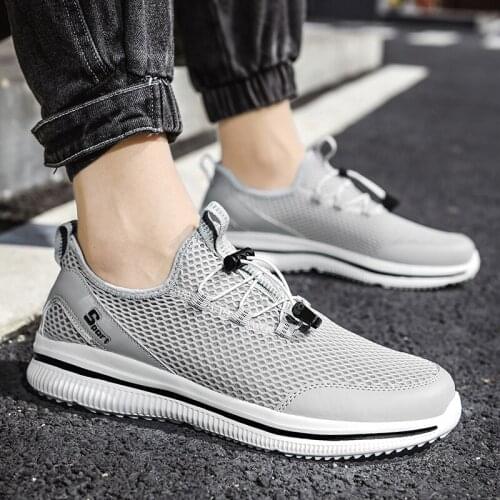 Summer Mesh Men Shoes Casual Lightweight Sneakers Men Fashion Slip on Mens Loafers Breathable Walking Shoes Zapatillas Hombre