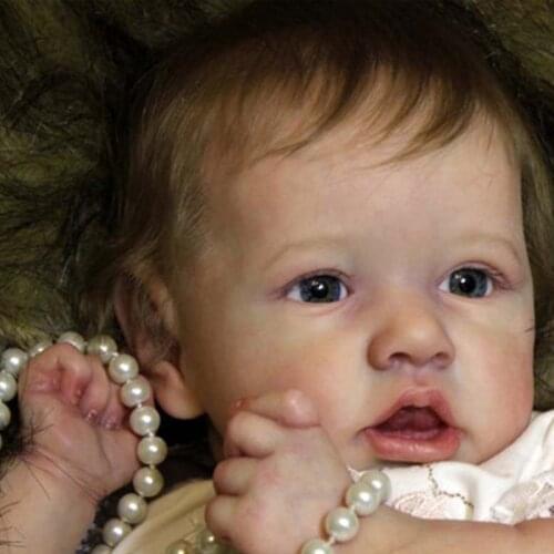 22inch 55cm Full Body Silicone Baby Dolls Girl Pouting Reborn Babe Doll Lifelike Newborn Toddler Dolls Toy Reborn Babies For Kid