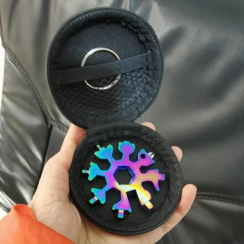18 In 1 Snowflake Multi Tool Pocket Keychain Hex Wrench Multifunction Screwdriver Multipurpose Camp Survive Snowflake Spanner