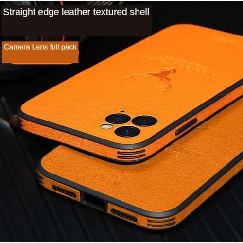 Soft Leather For IPhone 12 Pro Max Case Luxury Business High Quality Cover 12 Mini 11 Xs XR Square Phone Back Protective Cases