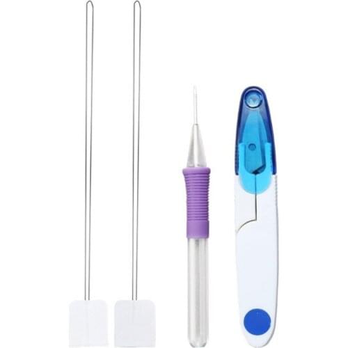 Magic DIY Hand Embroidery Pen Patch Knitting Sewing Tool Kit Punch Needle SCVD889
