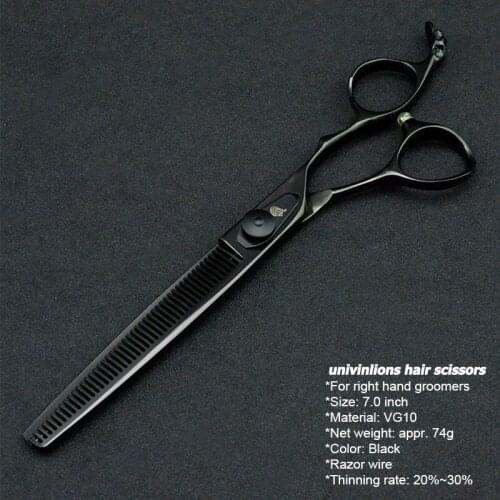 7" Pet Dog Grooming Scissors Thinning Shears Cat Scissors Pet Cat Hair Scissors Horse Shears Hair Thinning Cutting Tools VG10