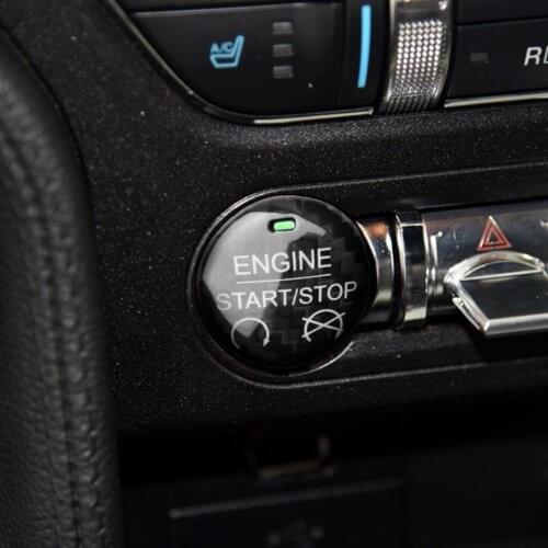 It Is Suitable For Mustang One Button Start Button Carbon Fiber Decoration Paste Mustang (2015-2020)