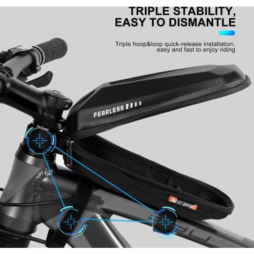 Bike Bag Bike Motorcycle Top Tube Storage Bag Reflective Waterproof Bike Frame Bag Seat Bags Outdoor Riding Accessories