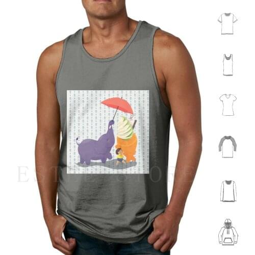 Taiyaki Wo Tabetai! Tank Tops Vest Taiyaki Ice Cream Elephant Kawaii