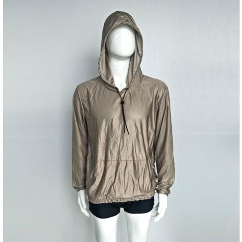 Unisex emf protection hoody 100% silver fabric