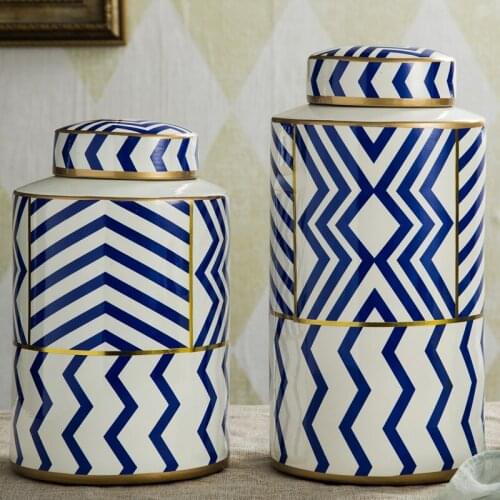 High temperature ginger jar color glaze cover pot general storage caddy temple jar vase for home and hotel decorate