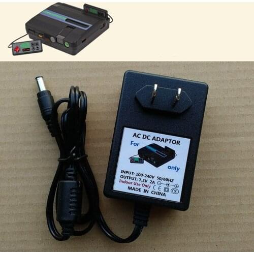 High quality Output 7.5V 2A AC adapter for Twin Famicom F-C game console power supply