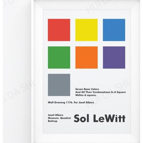 Sol Lewitt Exhibition Poster lithograph print from Josef Albers Museum
