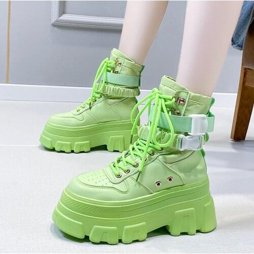 Designer Platform Shoes Women Fashion Boots High Top Ladies Vulcanized Shoes Casual Chunky Sneakers Women Zapatillas De Mujer