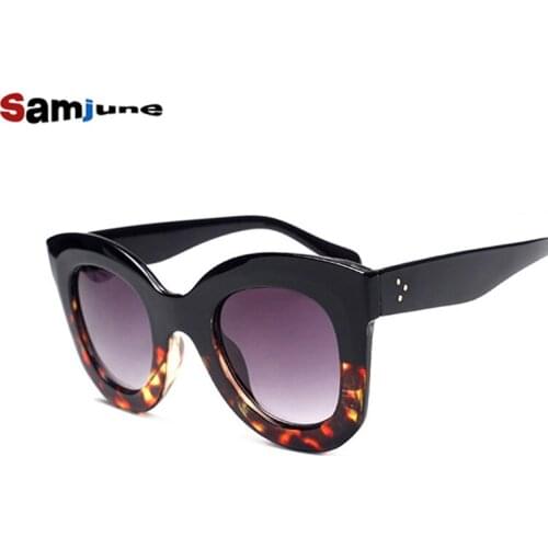 Samjune Sunglasses Women Luxury Brand Designer Vintage Sun glasses Female Rivet Cat eye Glasses For Women Rivet Shades UV400