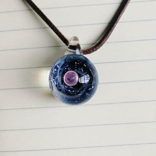 Hot summer women galaxy pendant necklace solar system design necklace universe bead planets pendant necklace for women gift