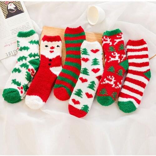 1pair 2019 new Women Sock Winter Warm christmas socks cute Japanese ladies girls socks Santa Deer Socks Xmas Christmas Socks