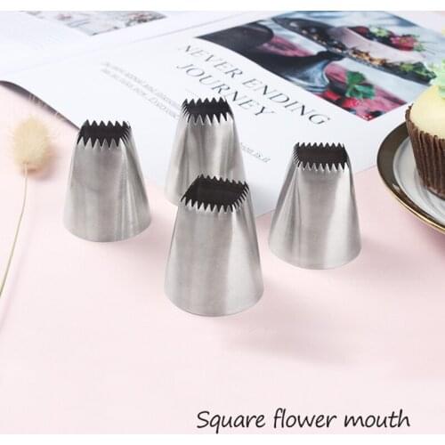 1 Pcs Cake Decorating Tools Piping Nozzles Stainless Steel Flower Mouth Cream Pastry Tips Nozzles Bag Cupcake Kitchen Cocina