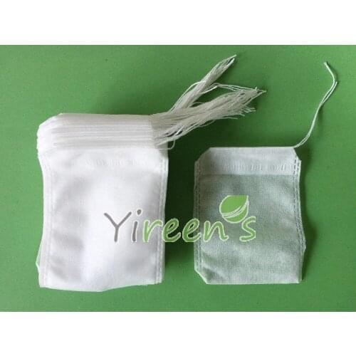 1000pcs/lot 80 X 100mm Single string tea bags, Non-woven Fabric filter bag, Herbal Plant powder bags, spice cooking bags