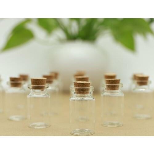 24 pieces 22*40mm 8ml Mini Glass Jars Crafts Tiny Cork Glass Bottle Stopper Storage Jar Transparent Test Tube Vial Diy Weddi