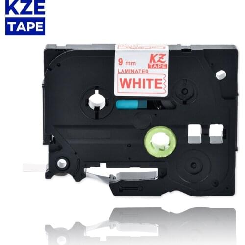 9mm Tze222 Red on White Laminated Label Tape Cassette Cartridge ribbon for p-touch label printers tze tape Tze-222 tze 222
