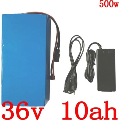 36V electric bike battery 36V 10AH Lithium battery 36V 250W 350W 500W ebike battery with15A BMS +42V 2A charger free customs tax