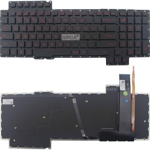 GZEELE US English backlit Keyboard for ASUS ROG G752 G752V G752VL G752VM G752VS G752VT G752VY V153062AS1-US 0KN0-SI1US11 backlit