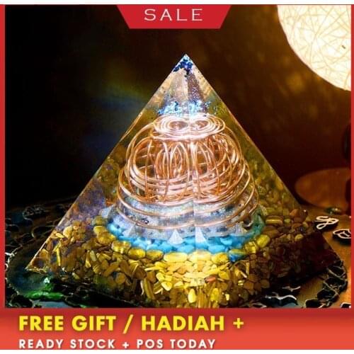 AURA REIKI Orgonite Energy Crystal Pyramid Reiki Healing Purifies Mind Renewal Magnetic Field Resin Decorative Craft Jewelry