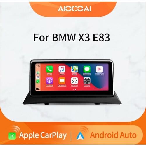 10.25" Wrieless Apple CarPlay Android Auto Car Multimedia For BMW X3 E83(2004-2010) Head unit Rear Camera IOS Iphone