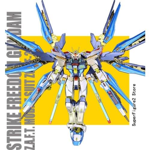 B A N D A I metal color RG14 1:144 RG ZGMF-X20A GUN DAM Strike Freedom Assembly model Action Figure Toys
