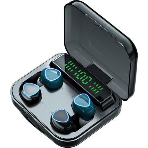 M22 True Wireless Stereo Earphones BT 5.1 Headphones IPX7 Waterproof CVC8.0 Noise Canceling Headsets with MIC for iOS Android