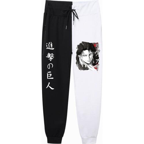 Japanese anime Attack on Titan Levi print PatchworkPants Harajuku Mens Pants Joggers Male Trousers Casual Sweatpants sweatpants