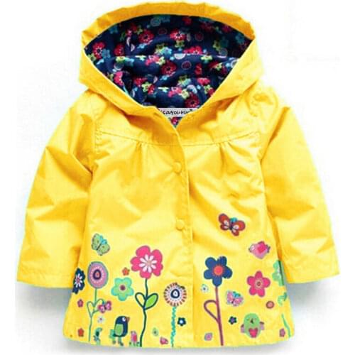 Jacket For Girls Children Raincoat Waterproof Boys Rain Coats Girls Clothes Outerwear Boy Coats Hooded Kids Clothing 2-6 Years