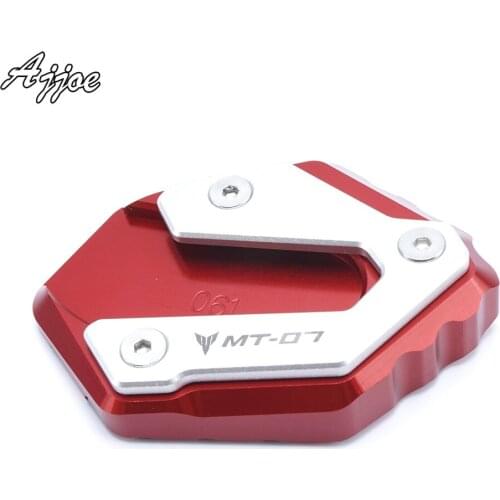 For Yamaha MT07 MT-07 MT 07 FZ-07 FZ07 2014-2017 Motorcycle Kickstand Foot Side Stand Extension Pad