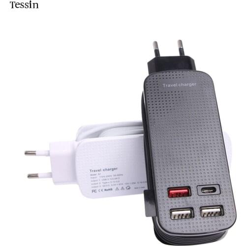 INGMAYA Multi Port USB Travel Charger 50W Qualcomm QC3.0 Type-C For iPhone 5S 6S 7 Plus Samsung Huawei ZTE Meizu Xiaomi Adapter