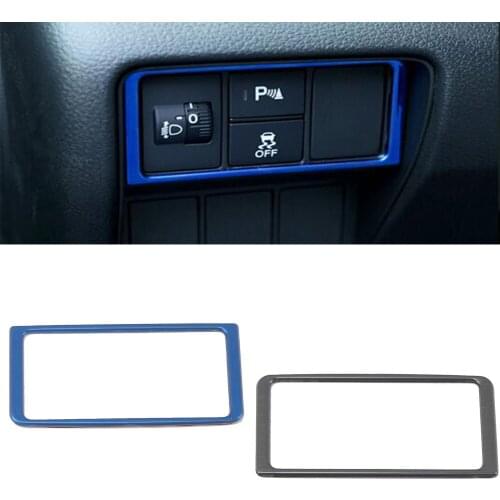 For Honda Crv Cr-V 2017 2018 2019 2020 Car Stick Cover Stainless Steel Inner Front Head Light Switch Trim Frame Lamp 1pcs
