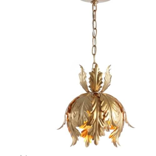 European style gold wrought iron old chandelier aisle corridor guest restaurant entrance bedroom lotus creative chandelier